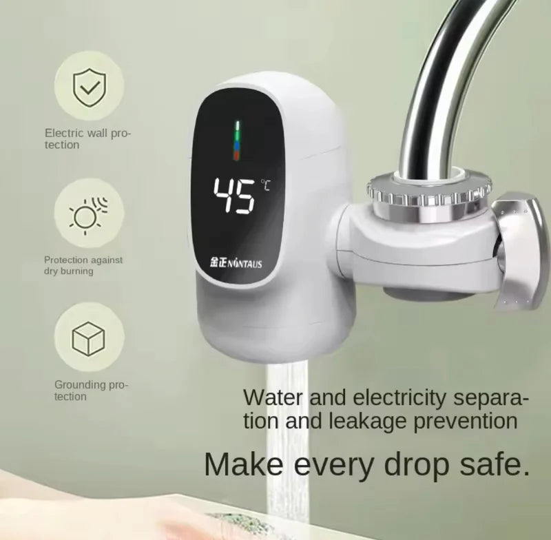 3000W Electric Instant Hot Water Heater Tap – Tankless Instant Heating Faucet