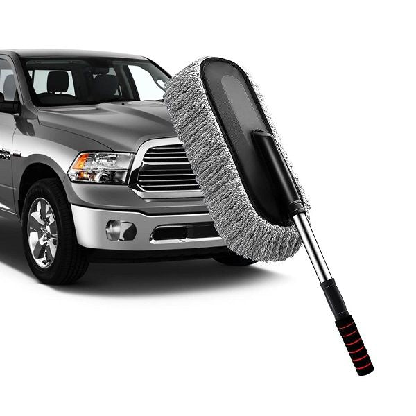 Microfiber Car Cleaning Duster with Telescopic Handle – Extendable Car Dusting Brush for Interior & Exterior Cleaning
