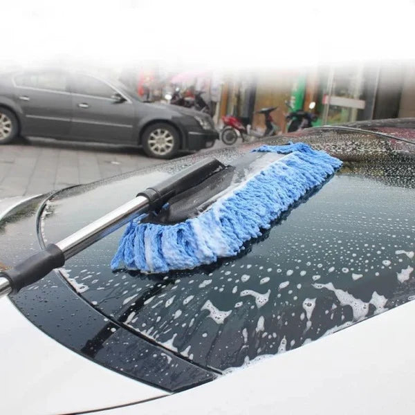 Microfiber Car Cleaning Duster with Telescopic Handle – Extendable Car Dusting Brush for Interior & Exterior Cleaning